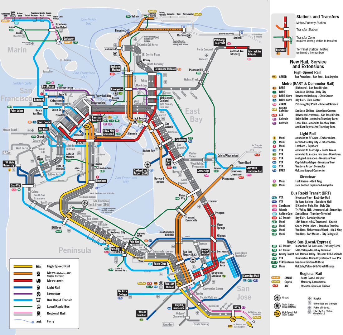 Bay Area 2050 The Bart Metro Map Future Travel