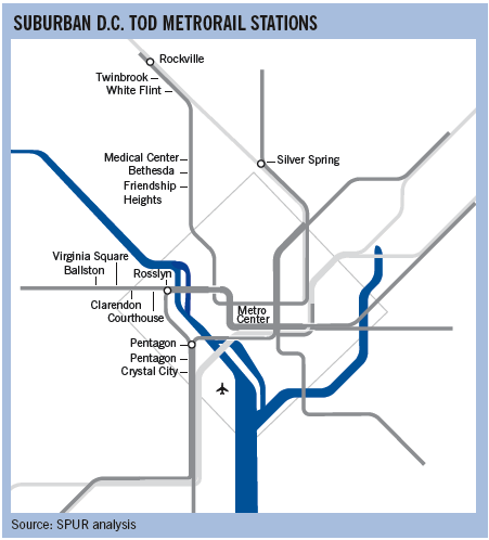 Suburban D.C. TOD Metrorail Stations