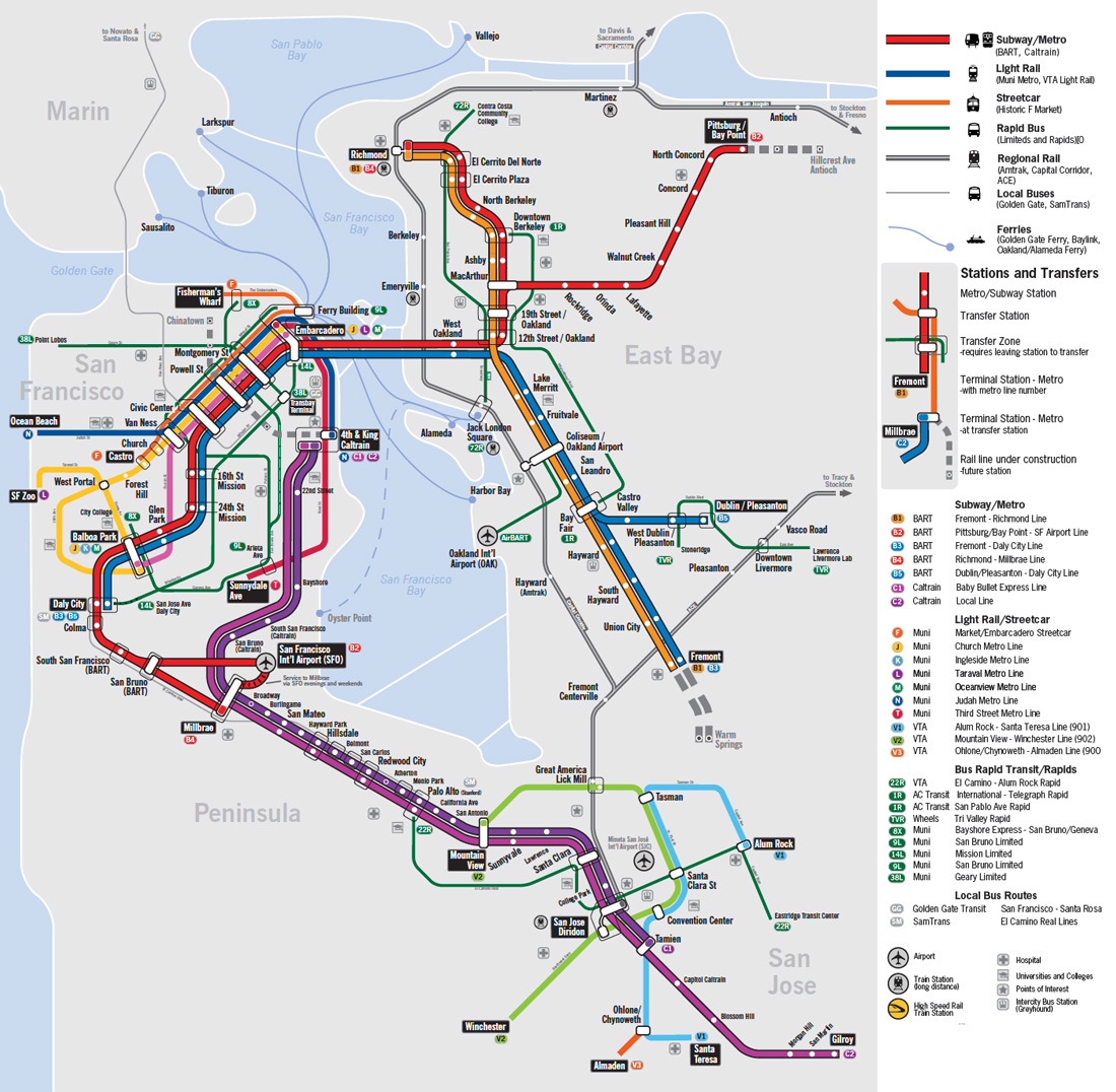two transit maps: the current reality and a possible