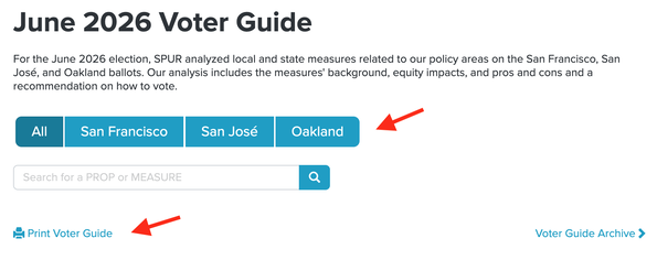 screenshot of voter guide landing page