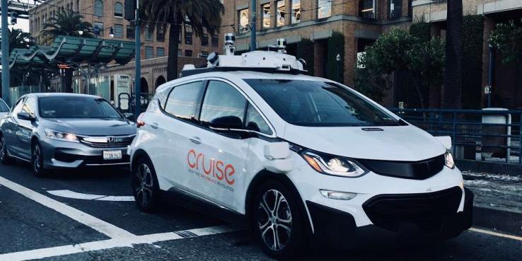 A driverless car on the streets of San Francisco