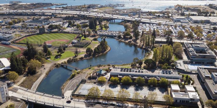 The inlet to Lake Merritt from the San Francisco Bay