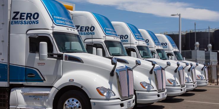 New hydrogen fuel-cell trucks