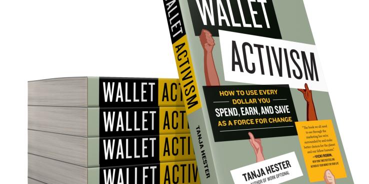 Stack of Wallet Activism books