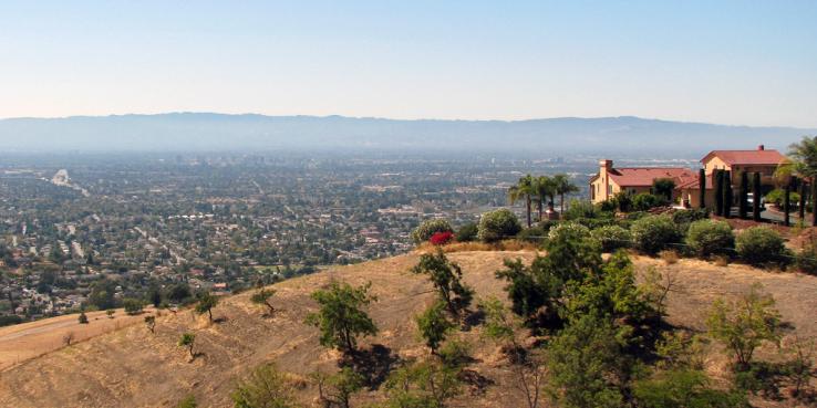 Santa Clara Valley from Mount Hamilton Road