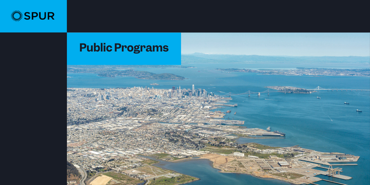 Aerial view of San Francisco in the foreground; also shown are the San Francisco Bay, the Bay Bridge, Yerba Buena Island, and parts of the East and North Bay