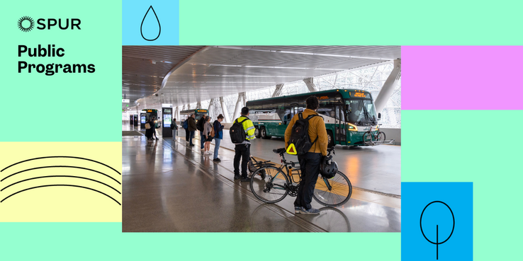 Passengers waiting to board a Transbay bus