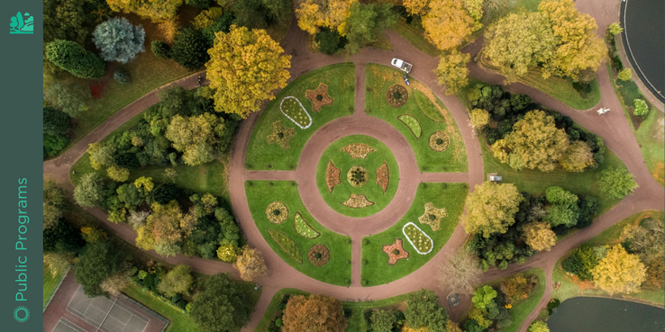 Image of a circular city. West Park, Wolverhampton, United Kingdom