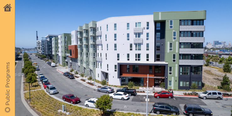 Image of apartment buildings around Brooklyn Basin, Oakland
