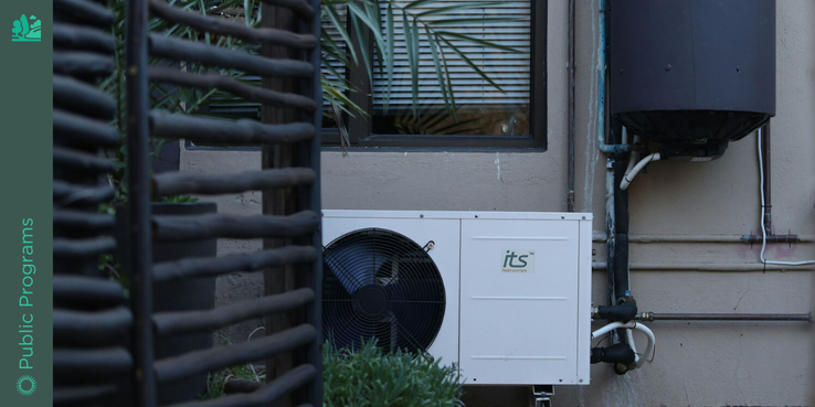 Image of heat pump at a residence