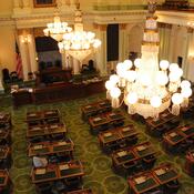 The inside of the California State Capitol