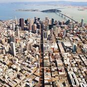 A bird's-eye image of downtown San Francisco