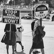 Protestors against racial discrimination
