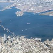 aireal photo of sf and oakland