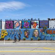 Mural on Hunter Point Boulevard in San Francisco.