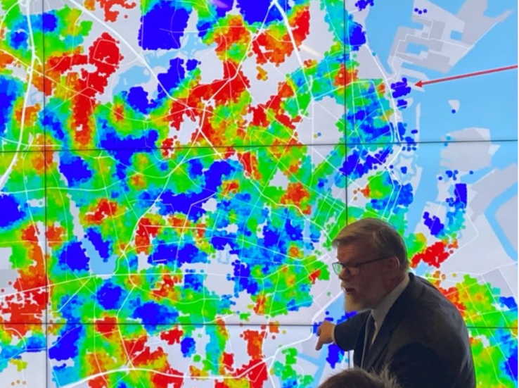 Curt Liliegreen from Realdania points to data-informed patterns of displacement and segregation in Copenhagen.