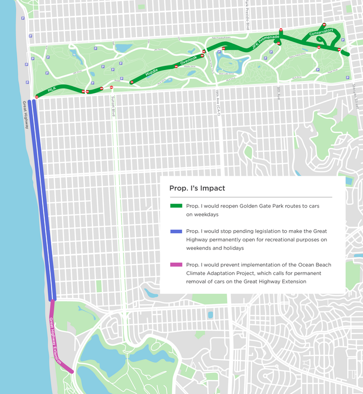 Prop. I Would Impact Three Locations in San Francisco