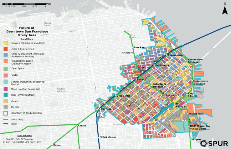 map of downtown sf