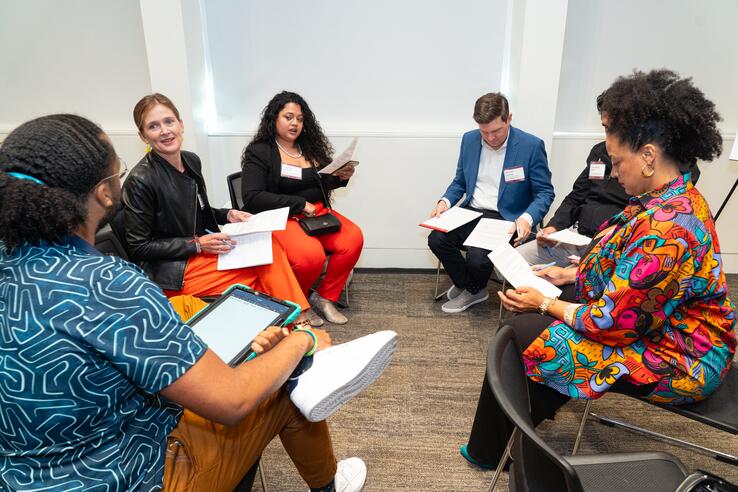 Ms. McGhee engaged in a conversation with SPUR President and CEO Alicia John-Baptiste moderated by Tomiquia Moss, Founder and CEO of All Home.