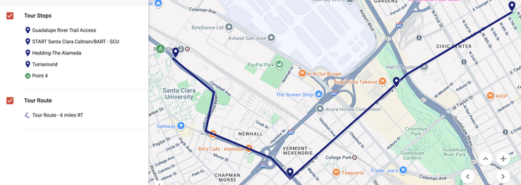 Central Bikeway Route Map