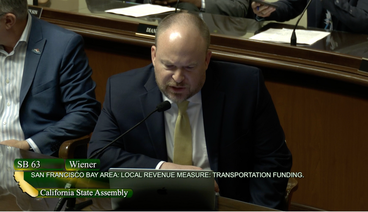 Sebastian Petty giving testimony at Transportation Committee