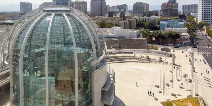 Overhead view of the dome at San Jose City Hall