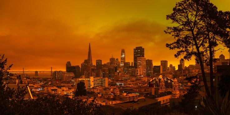 orange skies in SF