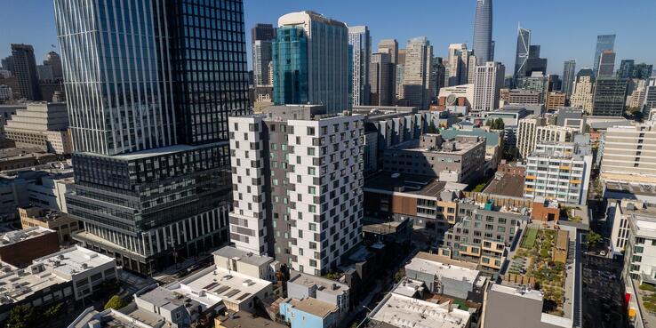 Office and residential towers in downtown San Francisco 