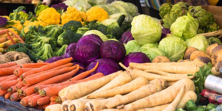 Vegetables at the grocery store