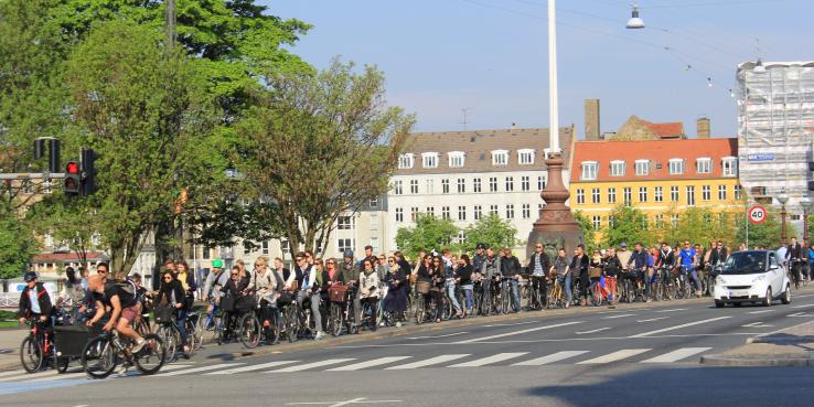 bike riders in Copenhagen