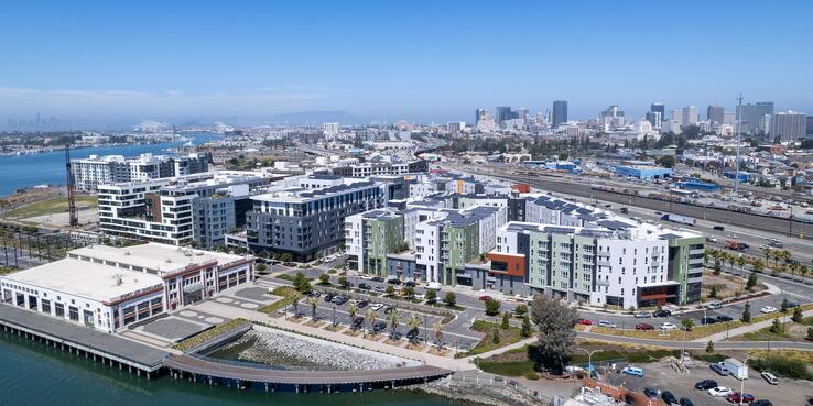 Arial view of Brooklyn Basin, Oakland