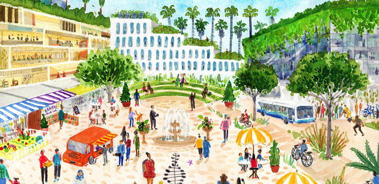 Q: What If We Get Downtown Right? - Hero Image by Ishita Jain 