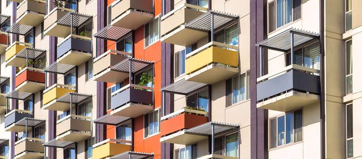 photo of balconies on an apartment building