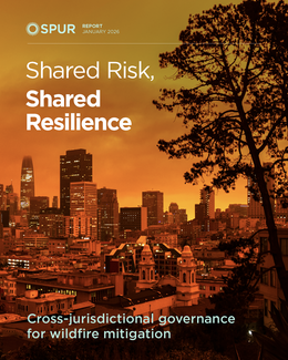 Report cover with photo of San Francisco with orange sky due to wildfire smoke in September 2020