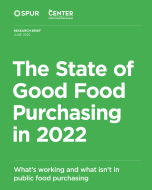 The State of Good Food Purchasing in 2022 report cover
