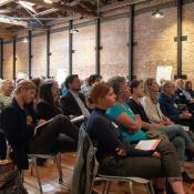 Audience of a public program at SPUR Oakland