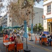 People Dining Slow Streets San Pedro