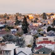 Houses under Sunset by Kristopher Shinn via Getty Images