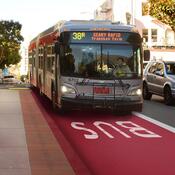 Render of Geary Boulevard bus project 