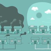 Illustration of Fossil Fuels and Clean Energy