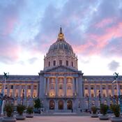 Pink Over City Hall, San Francisco